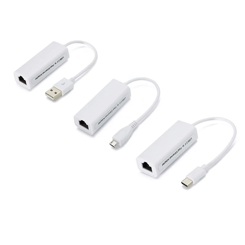 Adaptador divisor Ethernet USB a RJ45