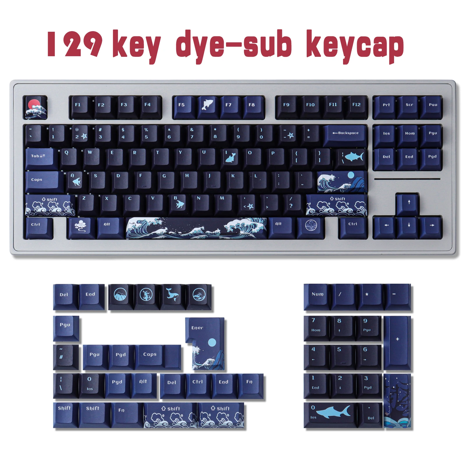 Teclas PBT Coralina Sea para Teclado Mecánico MX Switch - imagen 4