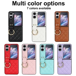Funda Cuero OPPO Find N2 Flip 5G con Soporte Anillo Antigolpes