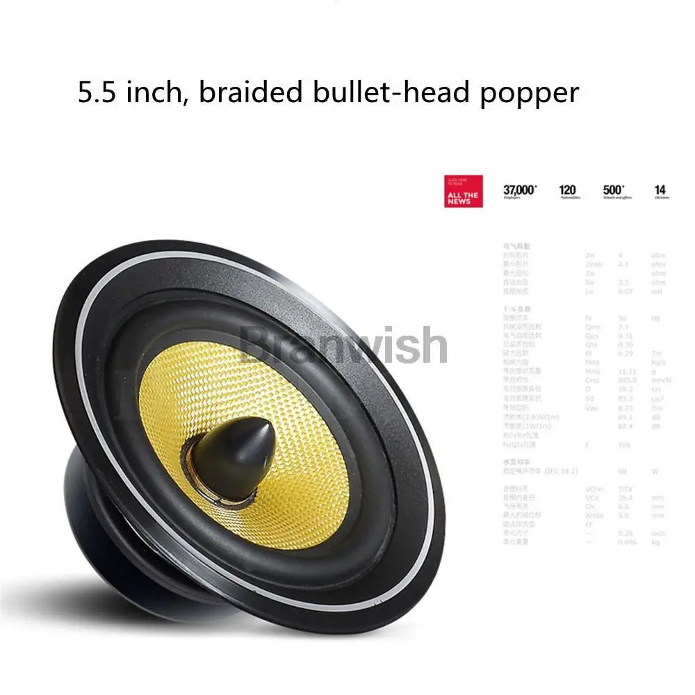 Detalle woofer y tweeter