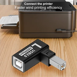 Adaptador USB para impresora y escáner USB-B 90° Macho Hembra