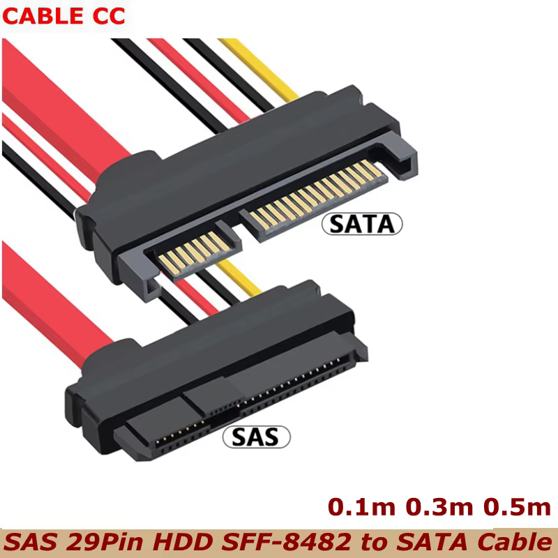 Conectores SATA y SAS en el adaptador