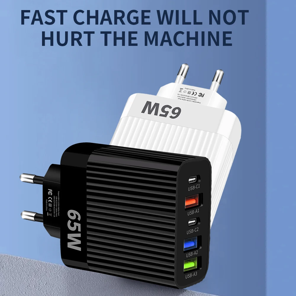 Cargador mostrando puertos USB