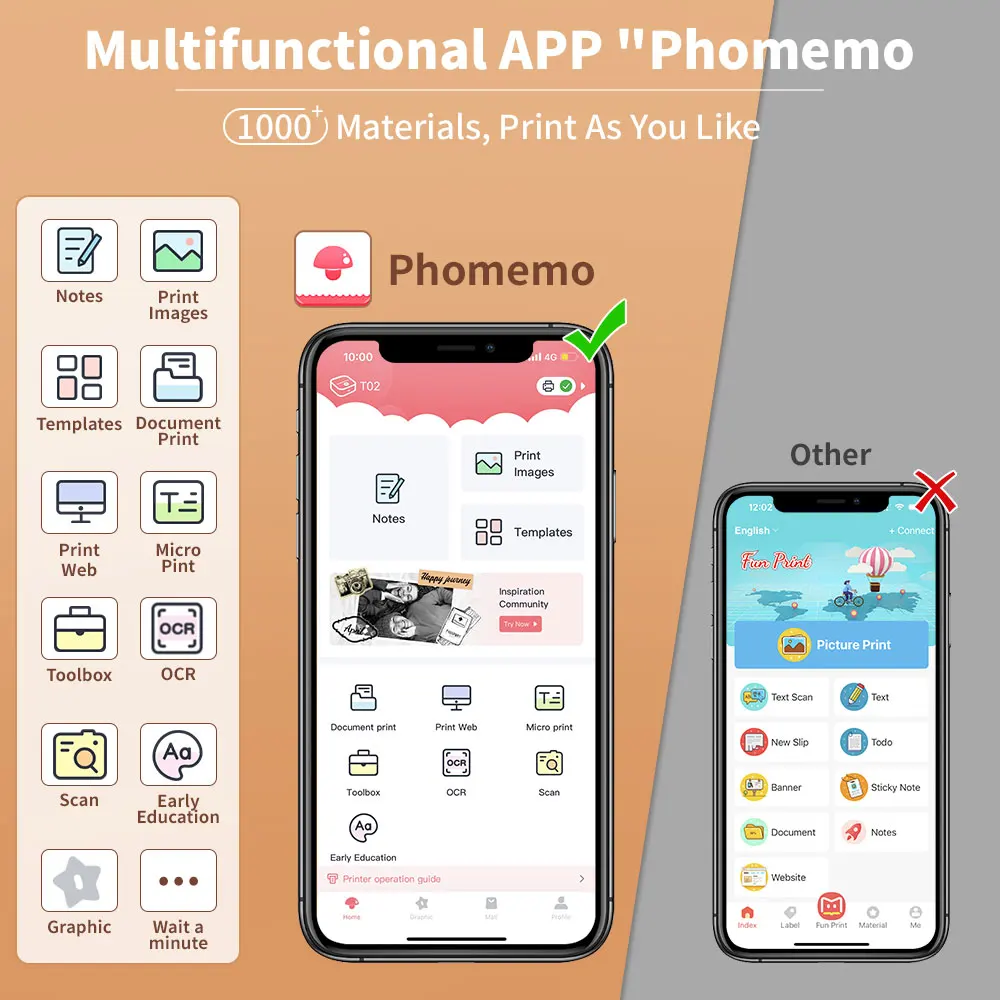 Contenido del paquete Phomemo T02