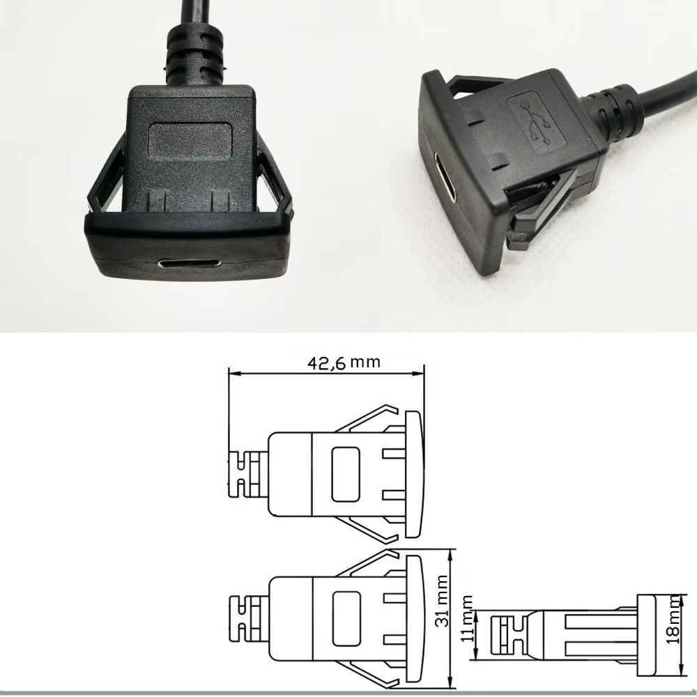 Conector USB-C montado