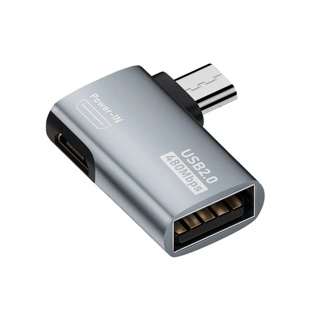Vista del adaptador y terminaciones USB