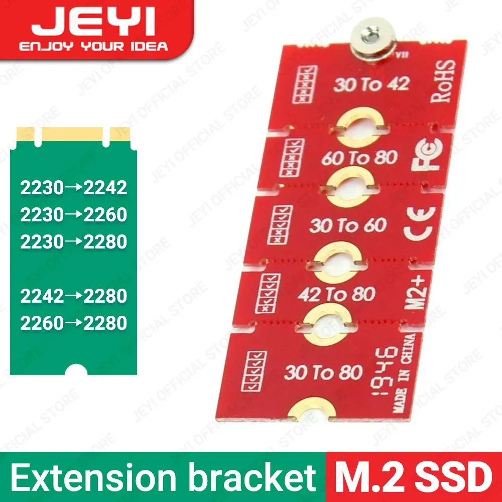 JEYI Adaptador de Extensión para SSD M.2 NVMe NGFF