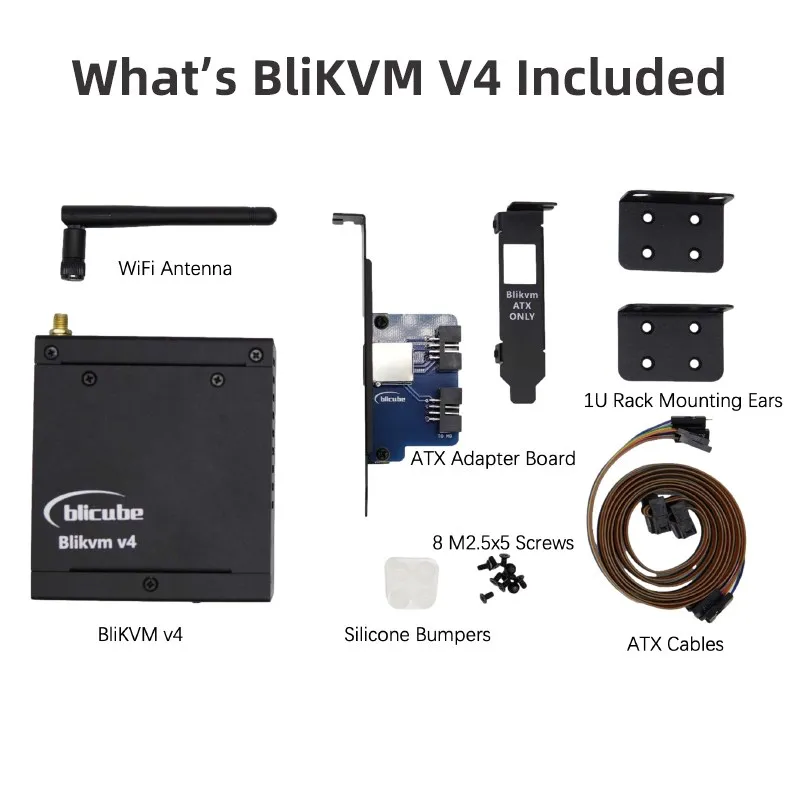 BliKVM V4 - Conexiones y puertos traseros