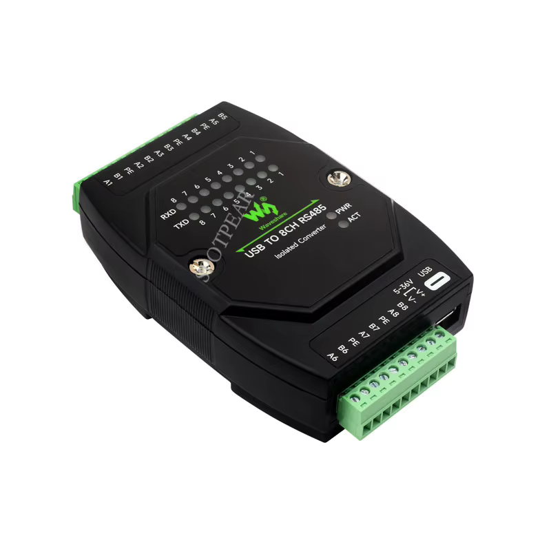 Convertidor USB a RS485 Industrial 8 Canales Aislado Riel 35 mm - imagen 4
