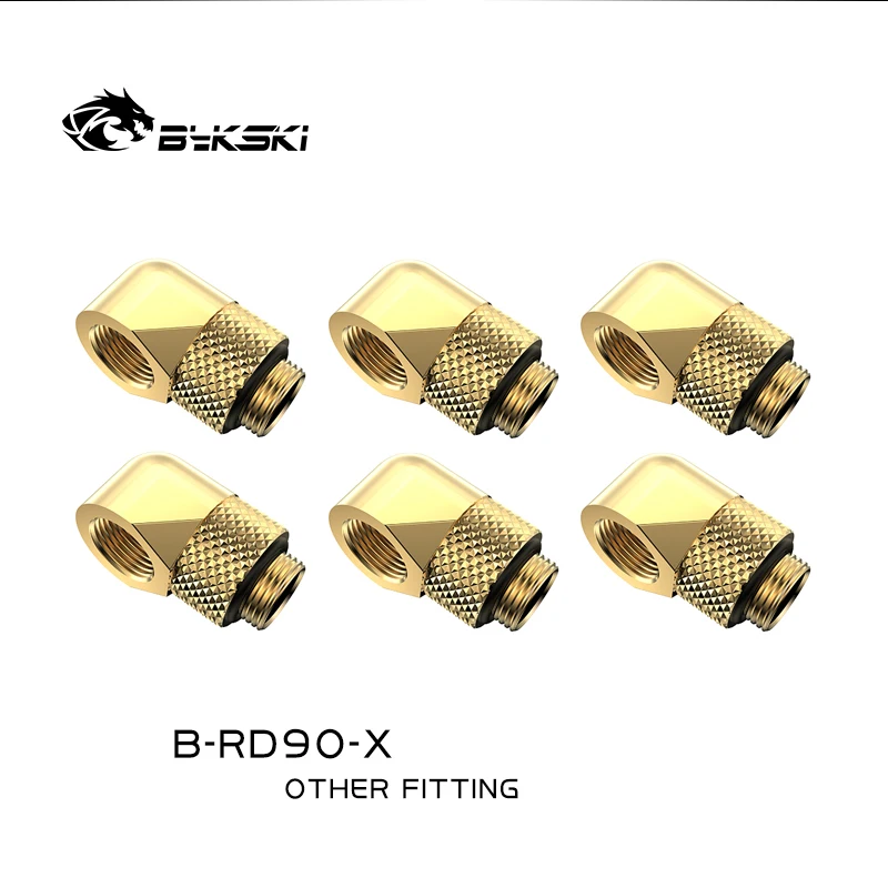 Bykski Conector G1/4" Refrigeración Líquida Latón Codo 45/90° - imagen 5