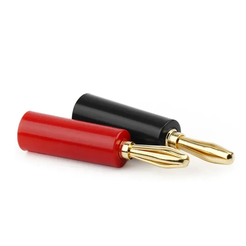Conector Banana 4mm Chapado en Oro para Altavoces Rojo y Negro - imagen 2