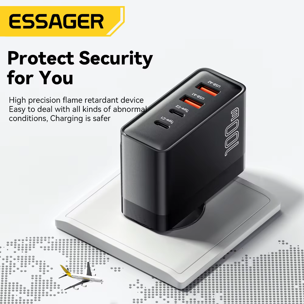 Essager Cargador GaN USB-C 100W para Portátil PD - imagen 4