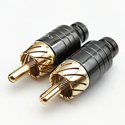 Conector RCA de soldadura chapado en oro para audio altavoz