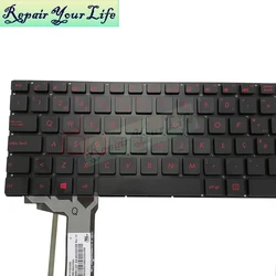 Teclado ASUS G551 N551 Retroiluminado Rojo – AZERTY ABNT2