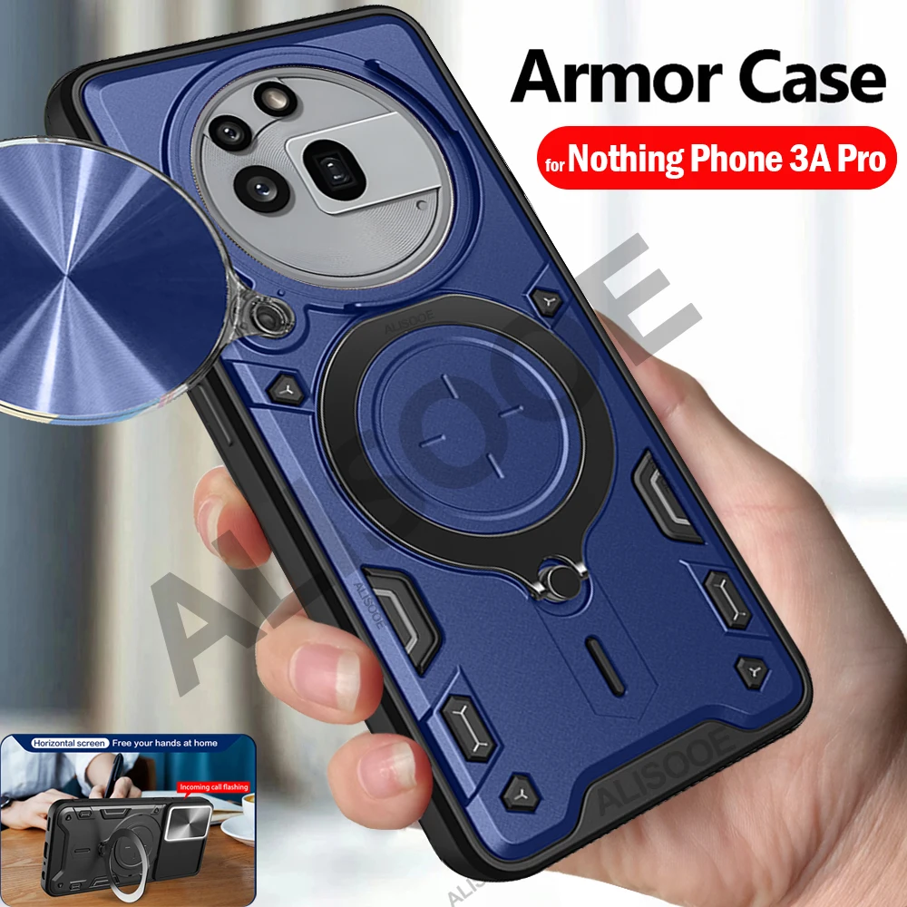 Funda Nothing Phone 3A Pro–Cámara Deslizante Soporte Anillo Antigolpes - imagen 2