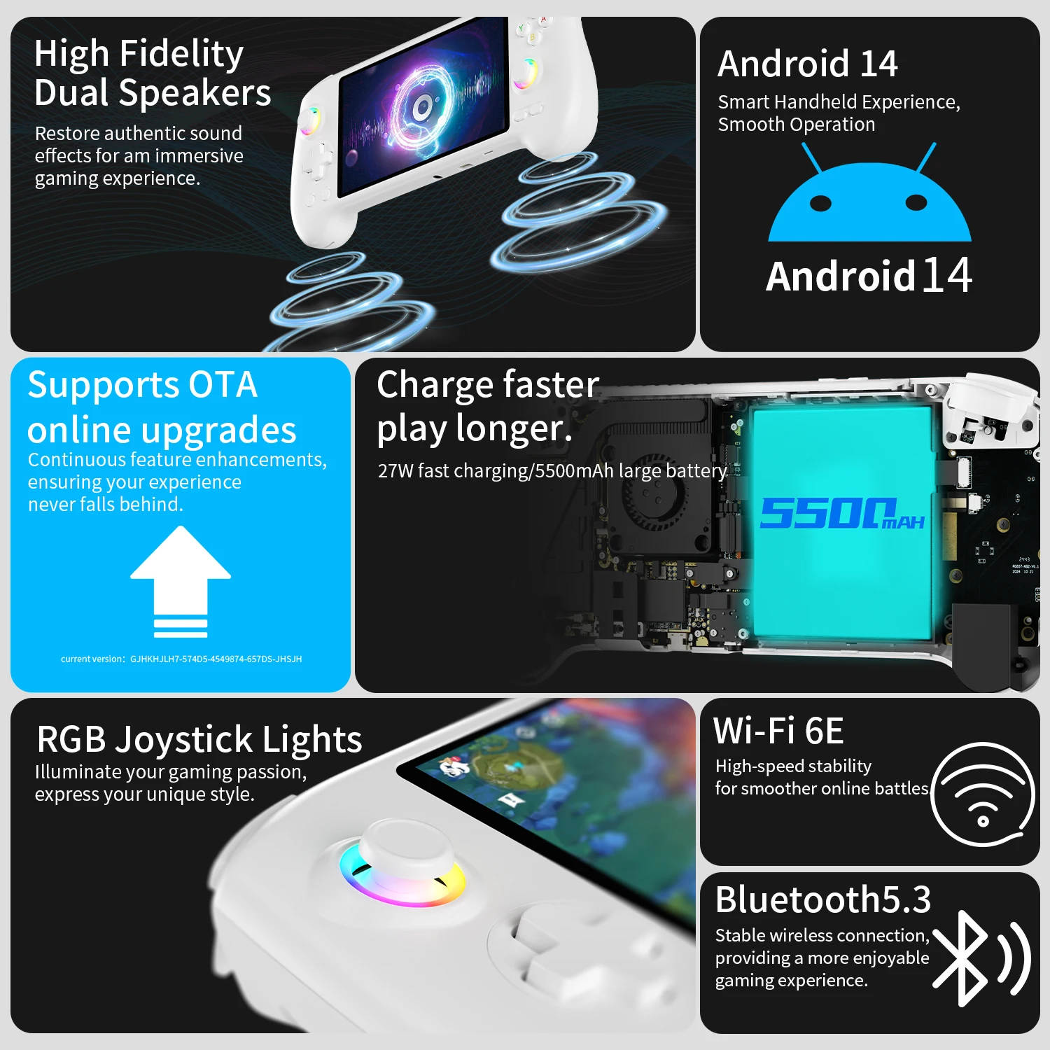 Interfaz de Android 14 en la RG557