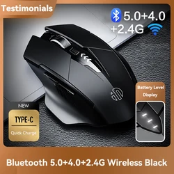 Ratón Inalámbrico PM6 Bluetooth 2,4G Recargable Silencioso - Oficina
