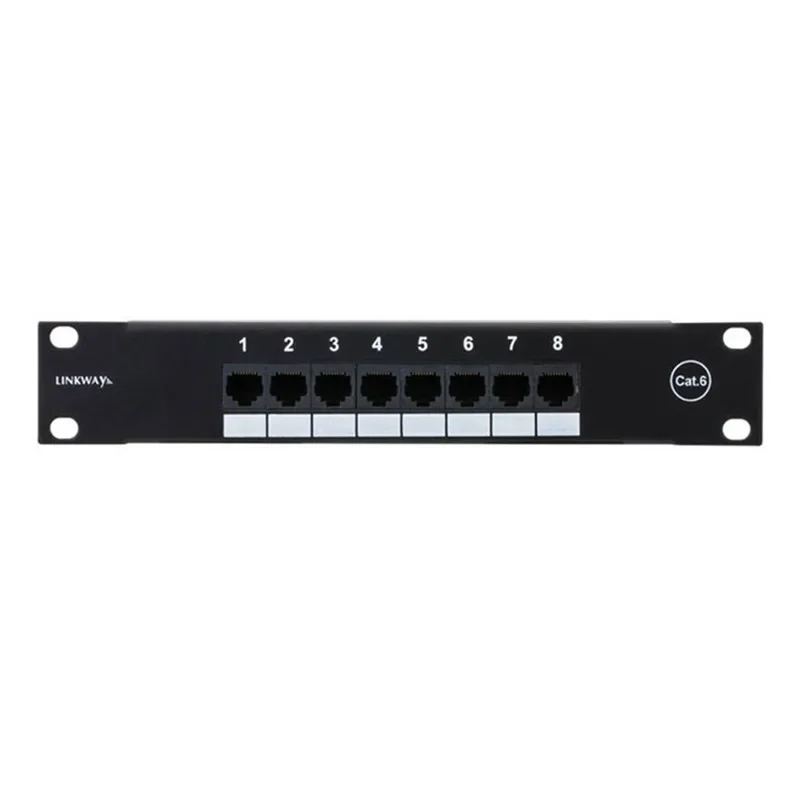 Panel de Conexión CAT6 RJ45 Antigolpes Marco Distribución Red Ethernet - imagen 4