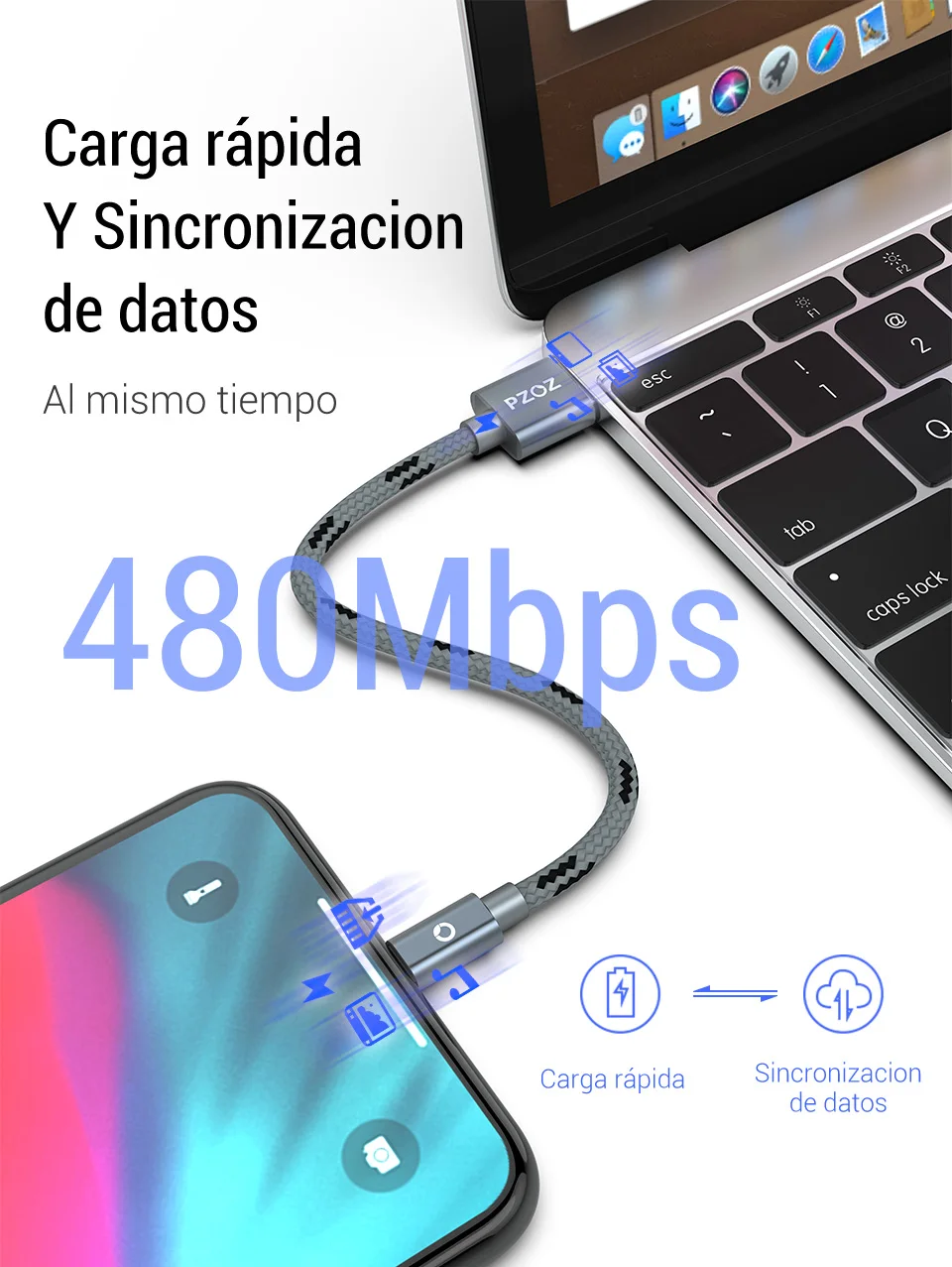Conector Lightning compatible con iPhone