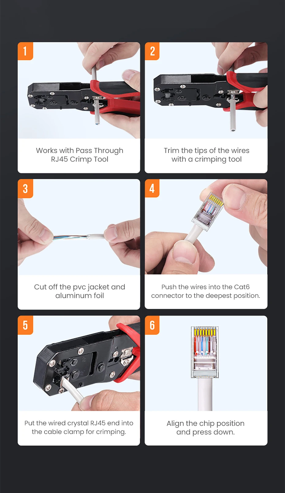 Pasos de crimpado