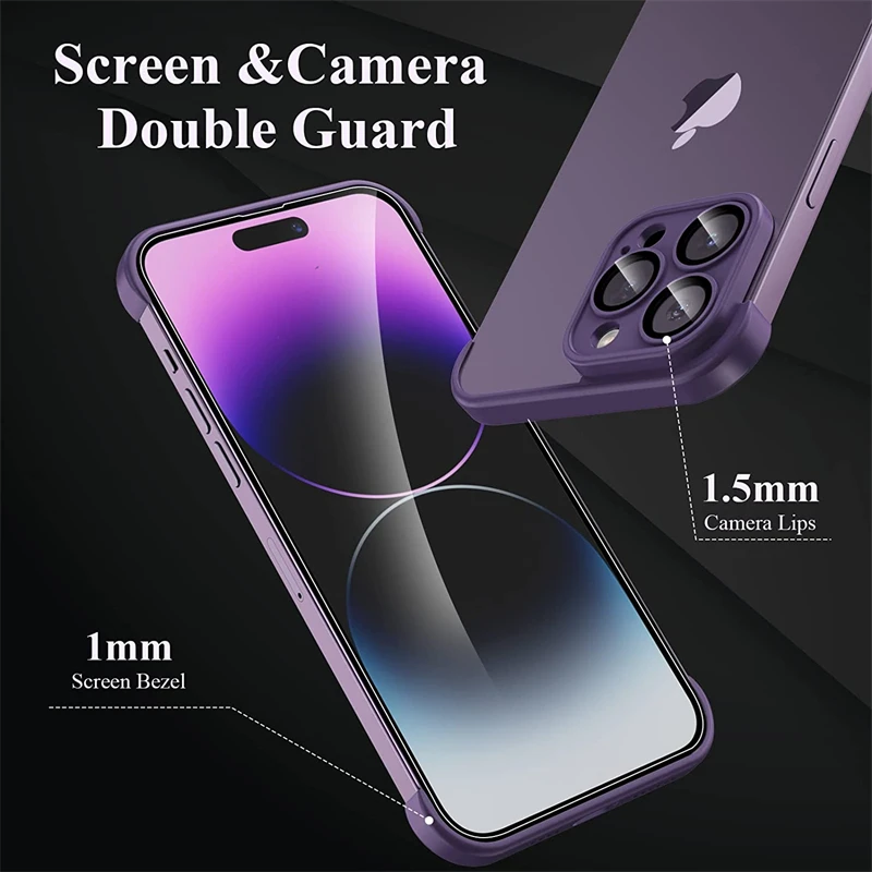 Funda iPhone 12-16 Pro Max/Plus 2 en 1 TPU – Protector Pantalla Vidrio - imagen 5