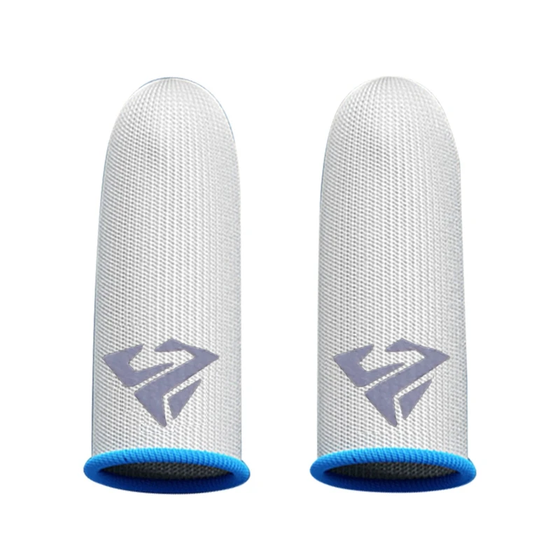 Fundas para dedos gaming de fibra de vidrio plateada