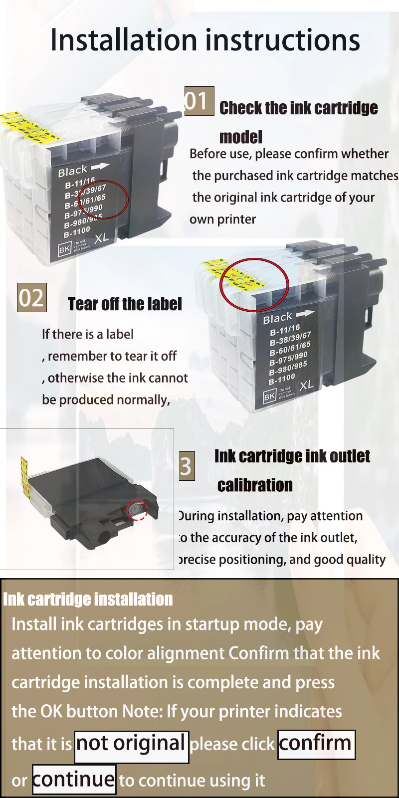 Cartucho tinta Brother DCP, repuesto vacío compatible - imagen 3