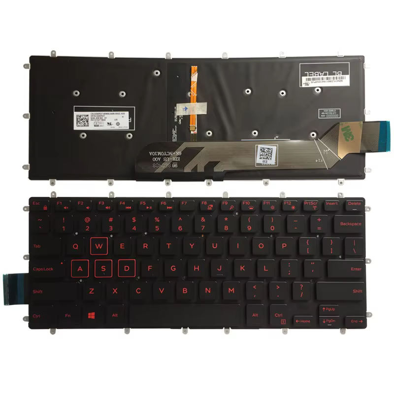 Teclado Dell Inspiron visto desde arriba