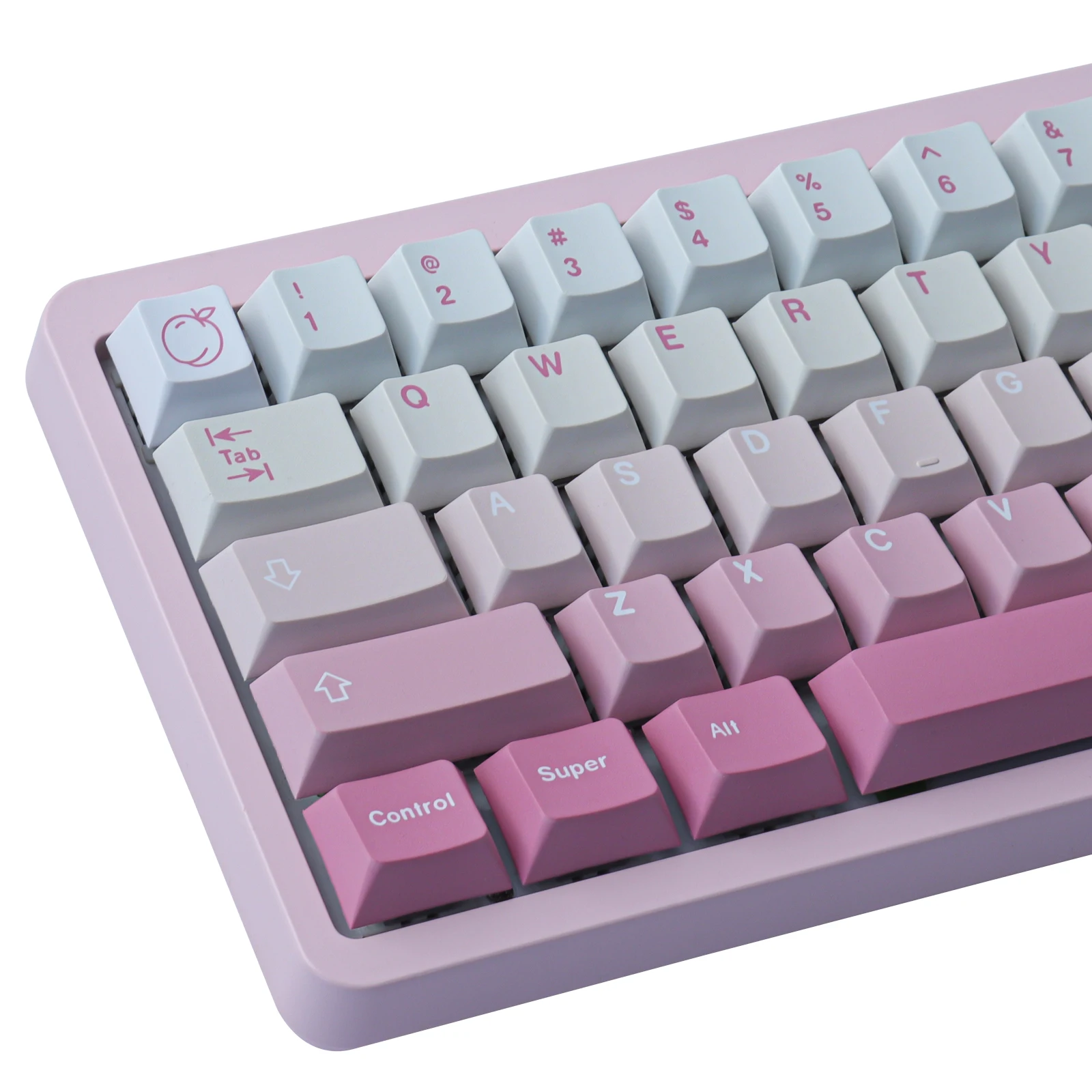 GMK Set Teclas PBT Perfil Cherry Dye-Sub – Rosa Blanco
