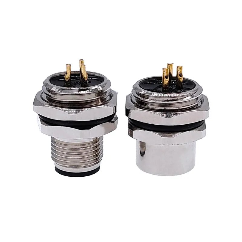 Conector M12 Impermeable Panel – Rosca Macho Hembra Montaje - imagen 4