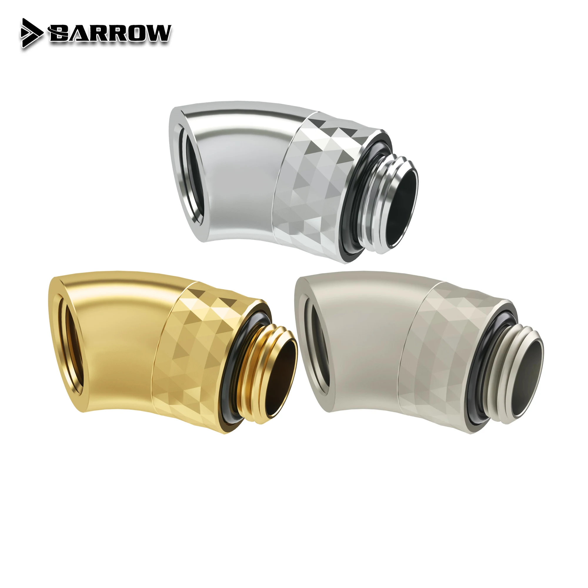 Barrow Accesorio Rotativo Latón 45° G1/4" Refrigeración Agua 360° - imagen 3