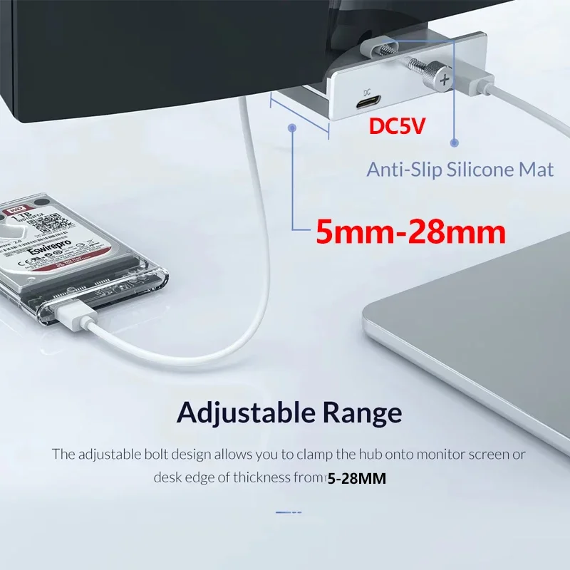 Concentrador USB 10Gbps – USB 3.2 con clip divisor para MacBook iMac - imagen 2