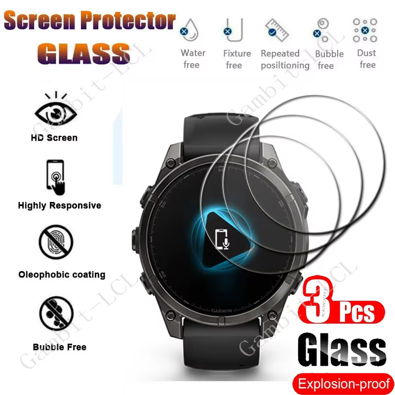 Protector Pantalla Garmin Fenix 8 Enduro 3 Vidrio Templado 9H HD - imagen 2