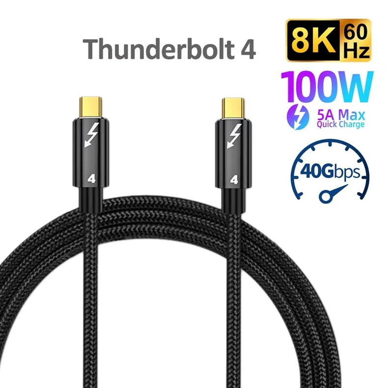 Cable Thunderbolt 4 USB-C 40Gbps – 100W y 8K para MacBook Pro - imagen 4