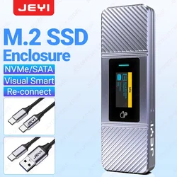 JEYI Caja SSD M.2 NVMe USB 3.2 Gen2 UASP con Protección de Escritura