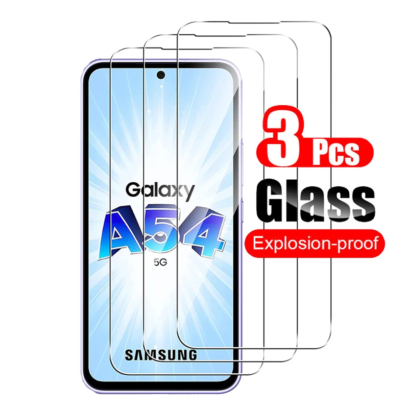 Protector de pantalla instalado en Samsung Galaxy A54