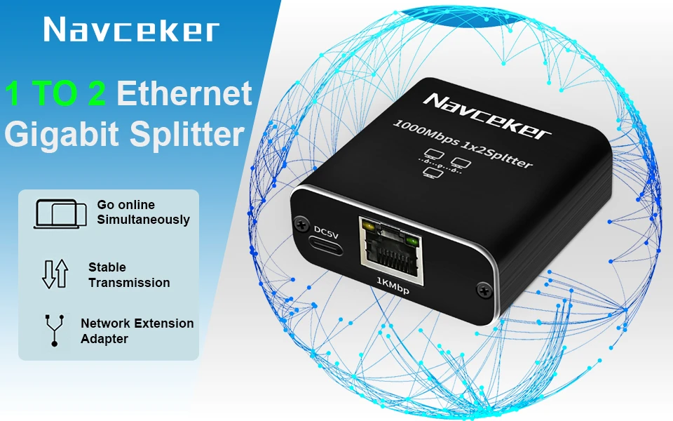 Divisor Ethernet Navceker 1 a 2