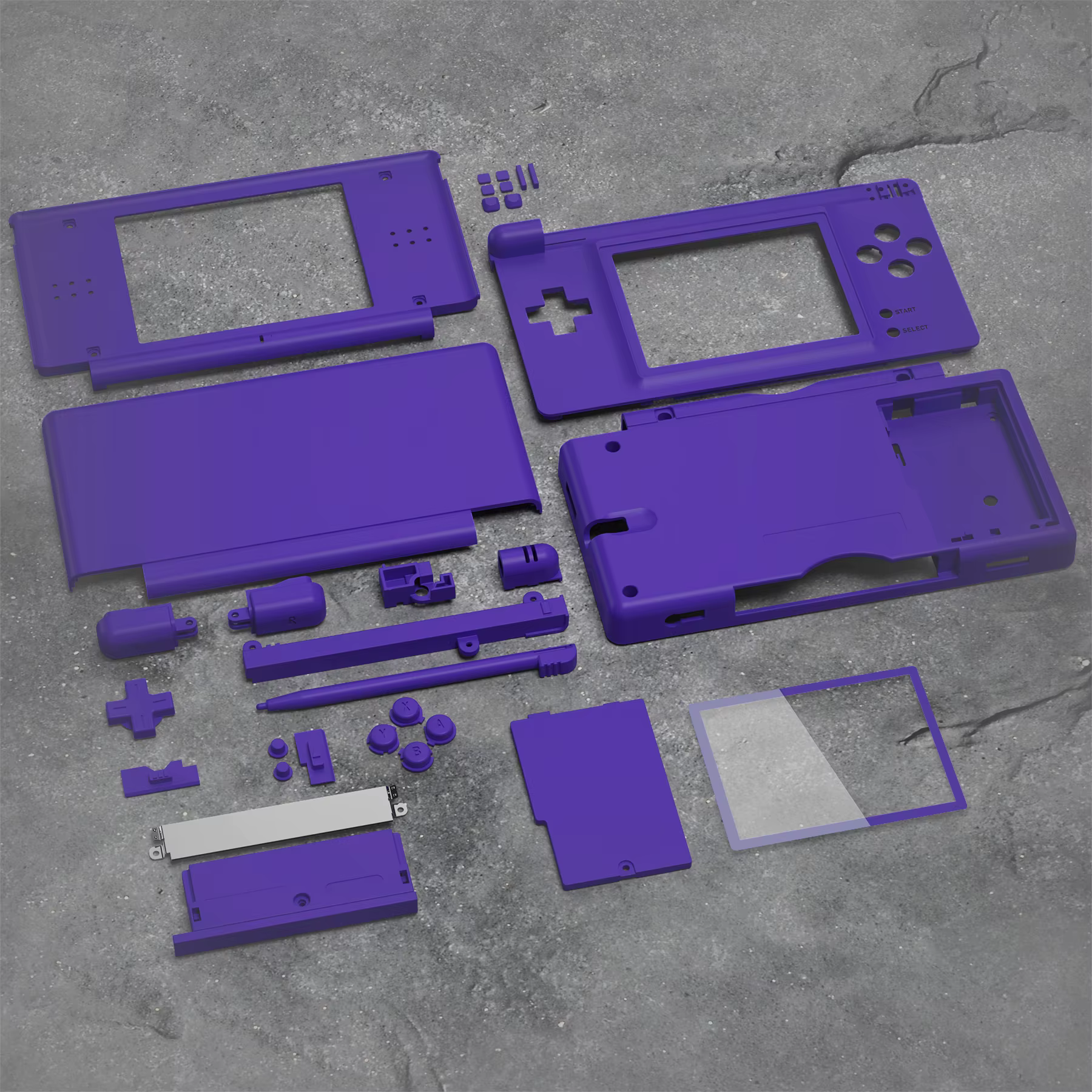 eXtremeRate Carcasa de Recambio Nintendo DS Lite Violeta Antigolpes - imagen 5