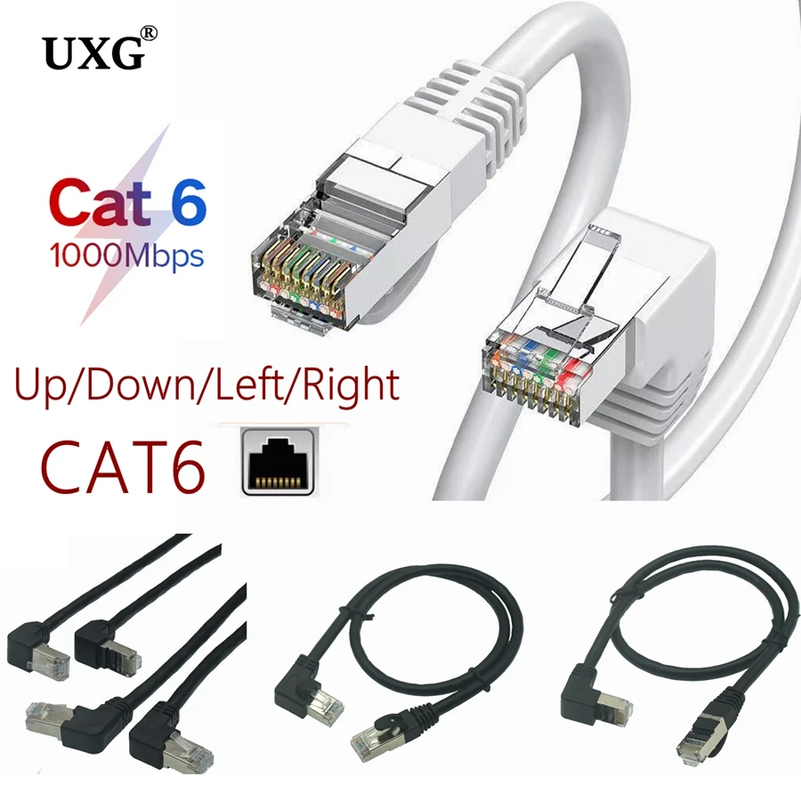 Cable Ethernet Cat6a RJ45 Con Ángulo 90° – Conexión Rápida y Segura - imagen 2