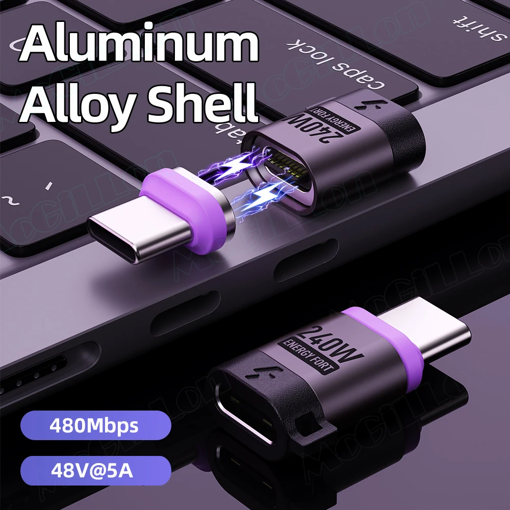 Cable Magnético USB-C 240W – Carga Rápida 5A para iPhone Samsung iPad MacBook - imagen 5