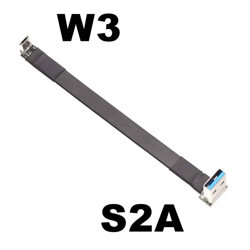 Cable USB 2.0 Micro B Macho – Plano blindaje EMI FPV