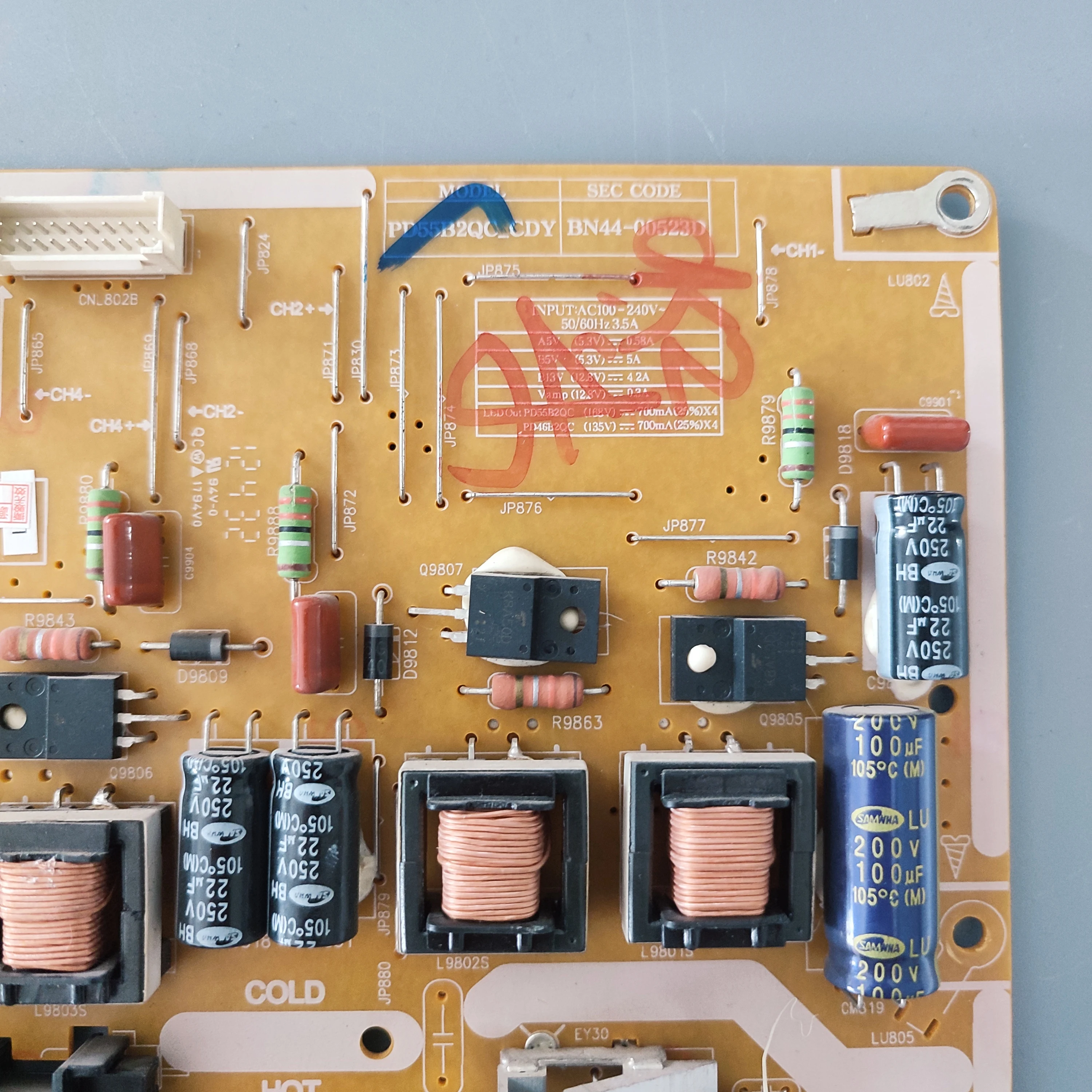 Placa de alimentación Samsung TV LED – Repuesto compatible - imagen 3