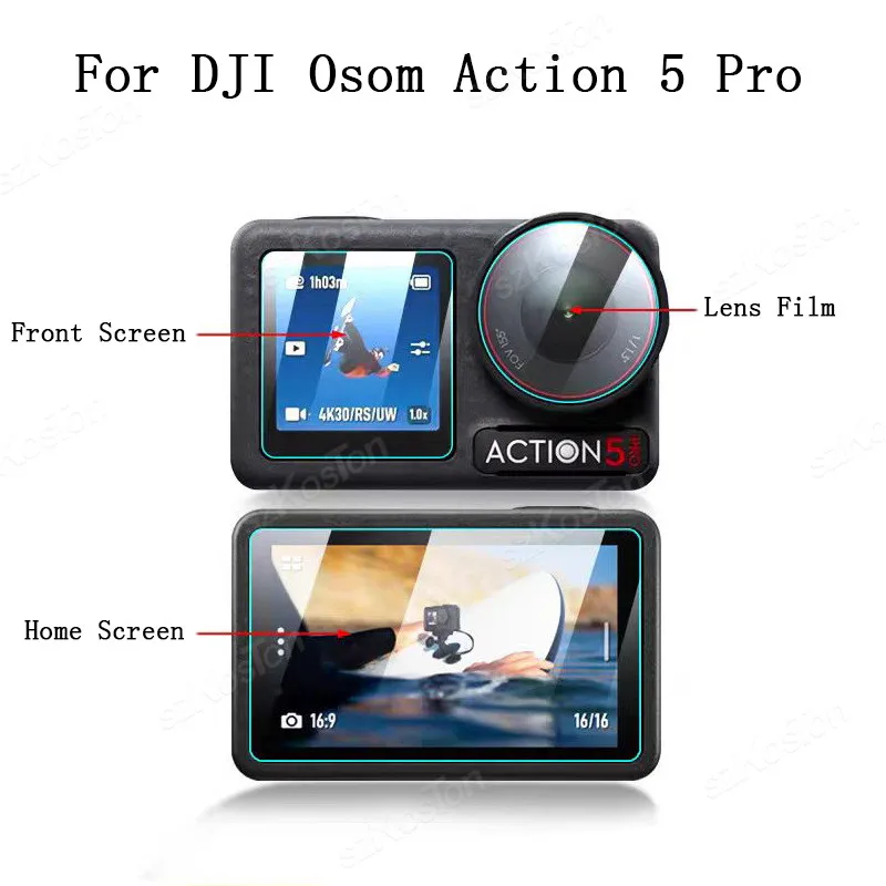 DJI Osmo Action 5 Pro / 4 Protector Pantalla Cristal Templado - imagen 5