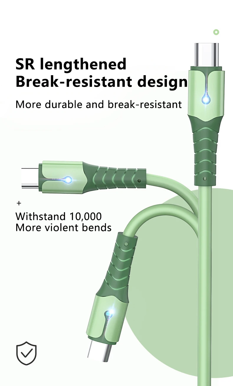 Cable USB-C flexible de silicona para Xiaomi