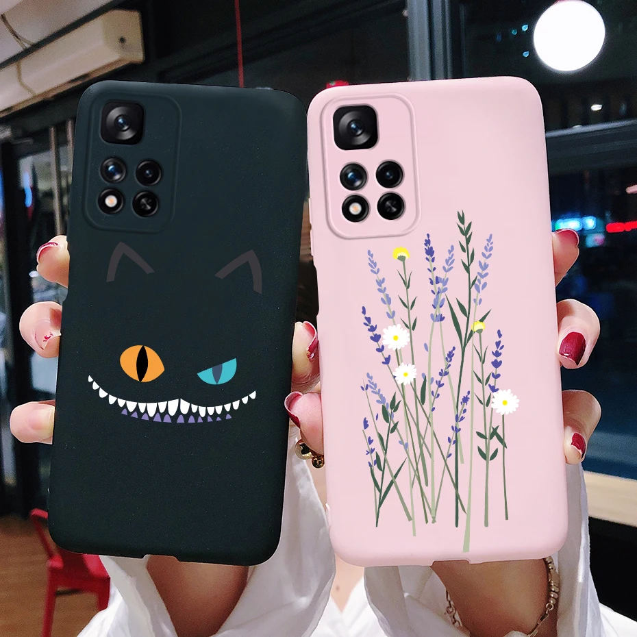 Funda de silicona para Xiaomi Redmi Note 11 Pro+ 5G con gato - imagen 3