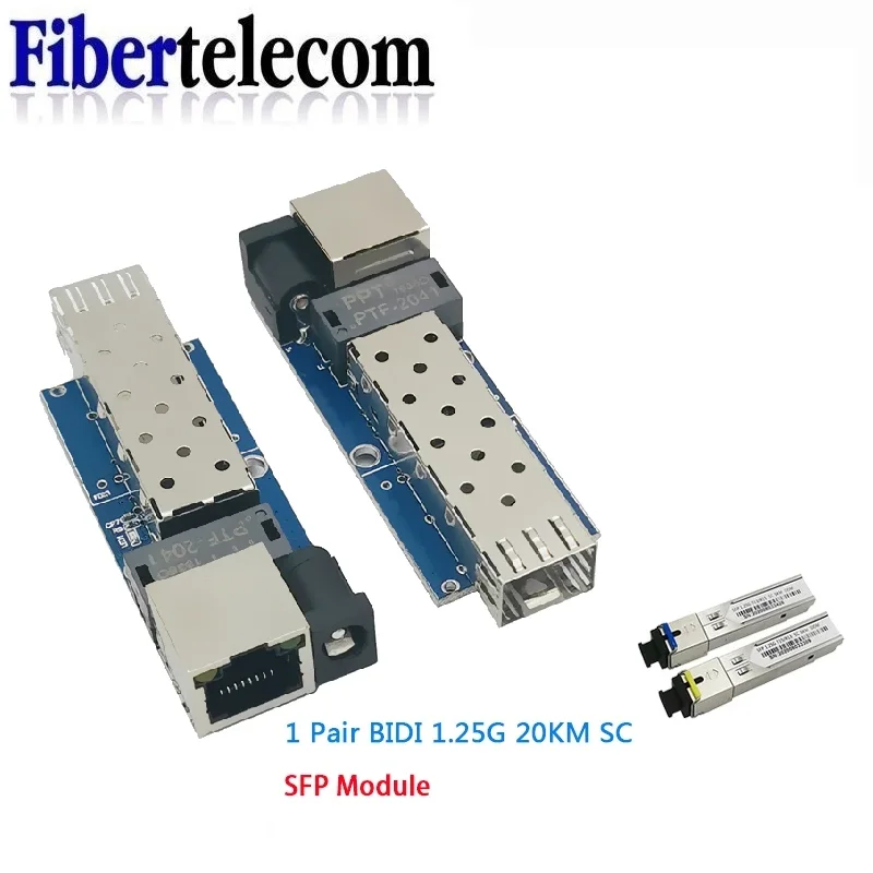 Mini RPOE Convertidora de Medios Fibra SFP RJ45 Ethernet - imagen 2