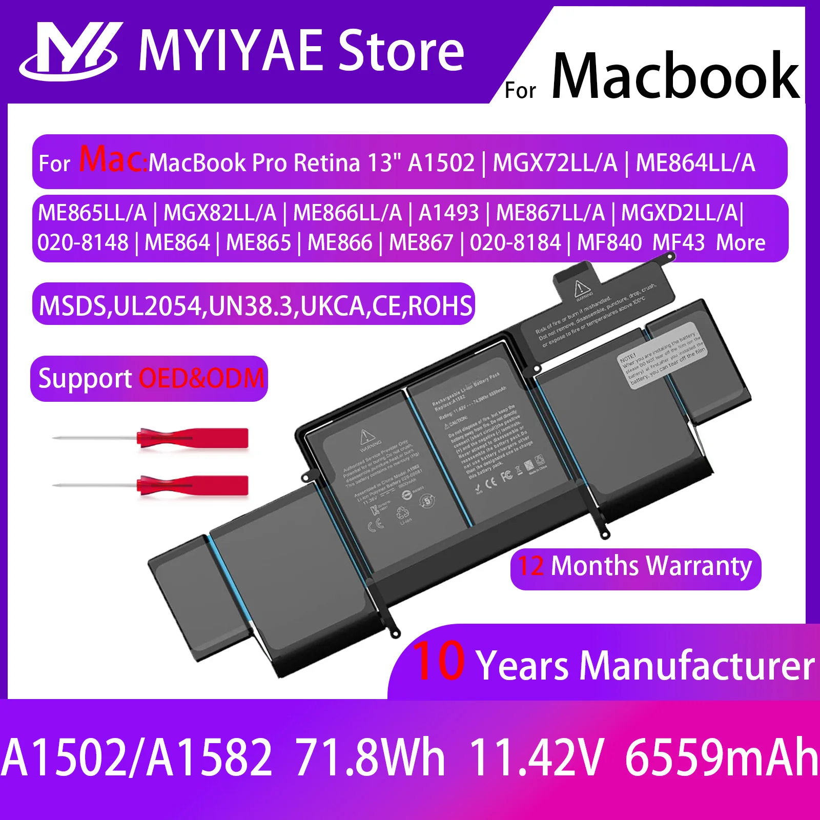 Batería MacBook Pro Retina 13″ – Reemplazo 2013-2015 - imagen 5
