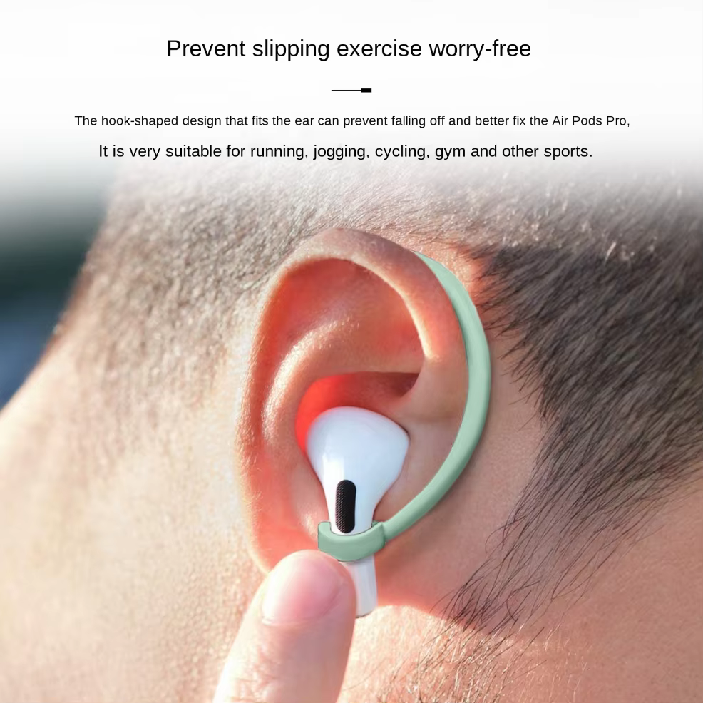 Ganchos instalados en AirPods Pro