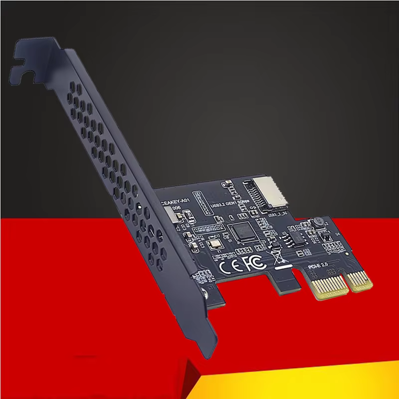 Vista frontal de la tarjeta USB‑C