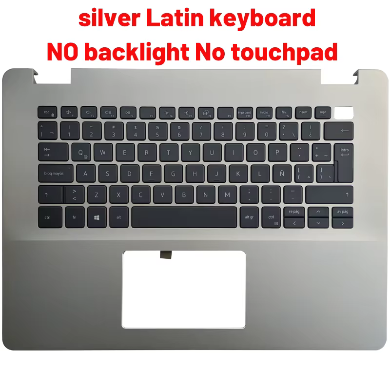 Detalle del teclado y trackpad